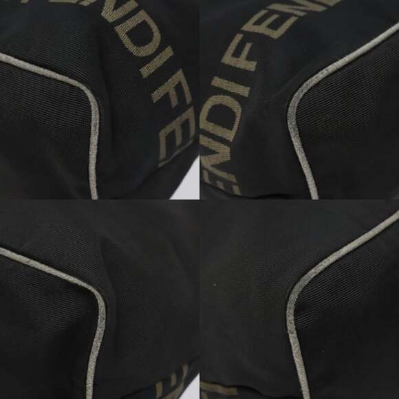 FENDI Hand Bag Nylon Black Gold - Picture 10 of 12